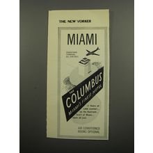 1951 The Columbus Hotel Ad - Miami