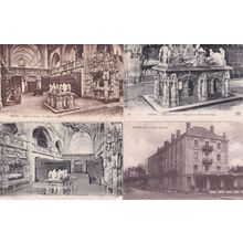 Bourg Hotel Terminus Eglise 4x Antique French Postcard s