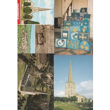 St Marys Church Painswick Gloucester Kneelers Aerial 4x Postcard s