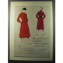 1953 B. Altman Young Colony Dress by Dudley Casuals Advertisement