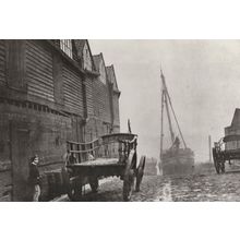 Victorian Boy in Cannon Row Westminster Boat Ship London Rare Photo Postcard