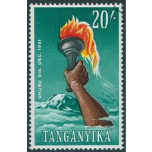 Tanganyika 1961 20s red, yellow, black, brown & green SG119 CTO