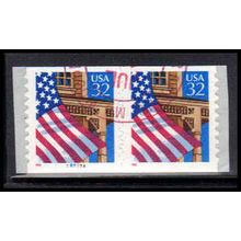 Used 2915A 32c U.S. Flag Over Porch Very Fine CNP Left 78777A P/UL PA1822
