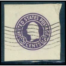 Used U437b 2c George Washington Fine Cut Square WA3039
