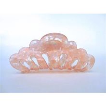 lite pink and white marbled hair claw clip medium fine hair