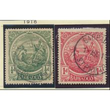 Barbados Stamps Scott #128 To 129, Used