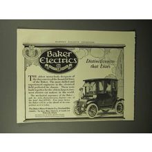 1913 Baker Electric Car Ad - Distinctiveness Lives