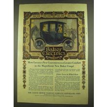 1913 Baker Electric Coupe Ad - More Luxury Conveniences