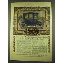 1913 Baker Electric Coupe Ad - More Luxury Conveniences