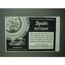 1950 Spode Buttercup Dinnerware Ad - Fine English