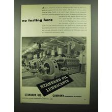 1950 Standard Oil Ad - No Testing Here
