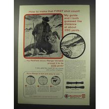 1967 Redfield Accu-Range Variable Scopes Ad
