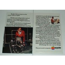 1981 2-page Apple Computer Ad - Improves Vision