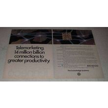 1981 2-page Bell Telemarketing Ad - Greater Productivity