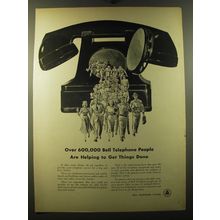 1950 Bell Telephone Ad - Over 600,000 Bell Telephone people are helping to get