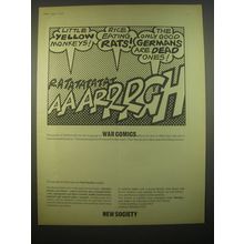 1966 New Society Ad - Little Yellow Monkeys! Rice eating rats!