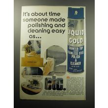 1973 Scott's Liquid Gold Cleaner Ad - It's about time