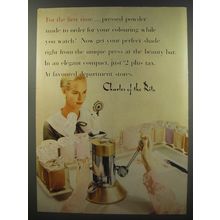 1956 Charles of the Ritz Pressed Powder Ad - For the first time