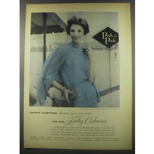 1956 Peck and Peck Hadley Cashmeres Advertisement - Proved Champions