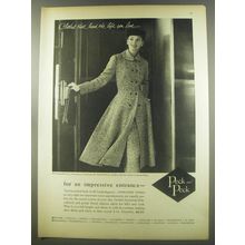 1956 Peck and Peck Towntree Tweed Coat Ad - The Impressive Entrance