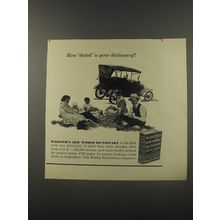 1956 Webster's New World Dictionary Ad - Picnic Outdoors