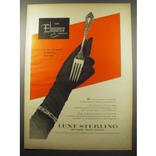 1955 Lunt Eloquence Sterling Silverware Ad - For those who demand the ultimate