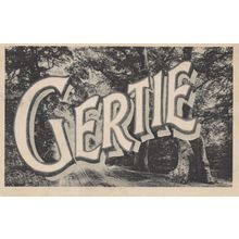 A Name Called Gertie Big Letters Antique 1904 Postcard