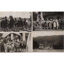 German Musicians Processions Social History Street Views 4x Old PB Postcard s
