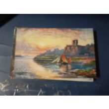 TUCK'S GLOSSY OILETTE ART POSTCARD #7181 SCOTTISH CASTLES DUNOLLY CASTLE OBAN
