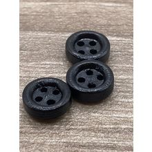 9mm Black Wooden Buttons Baby Cardigan Knitting Sewing 4 Hole Doll Clothing