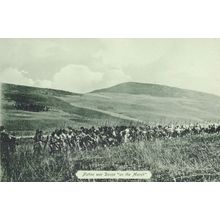 Native War Dance On The March South African Antique Postcard