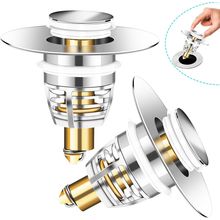 2 Pack Universal Bathroom Sink Stopper,Basin Pop up Bathroom Drain Stopper Wash