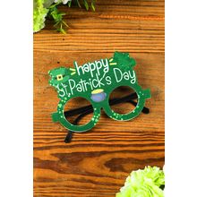 Green St. Patricks Day Clover Glasses Frame