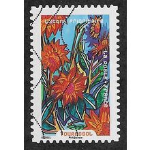 FRA 2016 (80c) 'FLORA - SUNFLOWERS' FINE USED (EBID55-212)
