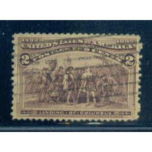 Used 231 2c Landing of Columbus Almost Very Fine T1429