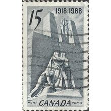 CANADA, Canadian National Vimy Memorial, grey 1968, 15c, #3