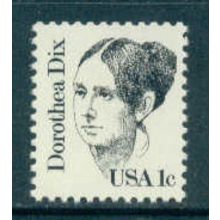 1844 1c Dorothea Dix Fine MNH Dry Gum MA0804