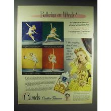 1945 Camel Cigarettes Ad - Gloria Nord - Roller-skating