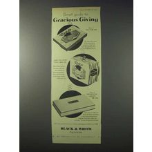 1959 Marcovitch Black & White Cigarettes Ad - Giving