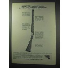 1964 Beretta Shotgun Ad - Shoot it Once