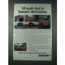 1978 Datsun Car Ad - All Roads Lead to Datsun's Destination