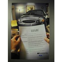 2002 Ford Taurus Car Ad - Resume, The American Road