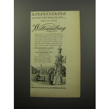 1951 Williamsburg Virginia Ad - After the holidays