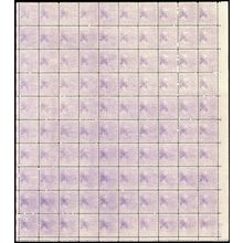 807, Mint NH 3¢ Drastic Under Inking Full Sheet of 100 Stamps - Stuart Katz