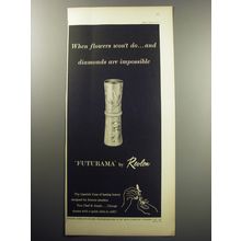 1957 Revlon Futurama Lipstick Case Ad - When flowers won't do