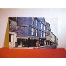 THE BUTTERWALK, TOTNES, DEVON used vintage postcard 1966 postmark =