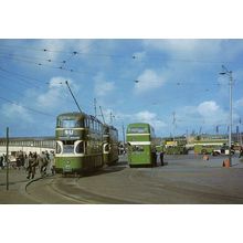 Liverpool First 1957 Built Motor Bus at Pier Head Transport Postcard
