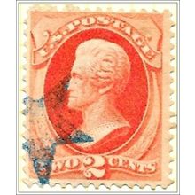 Usa 1870 2 cents Orange Stamp Used V1 5