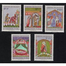 Luxembourg Illustrations from Codex Aureus 5v 1974 MNH SG#937-941 MI#893-897