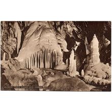 REAL PHOTO POSTCARD SOLOMON'S TEMPLE GOUGH'S CAVES CHEDDAR SOMERSET (4256)